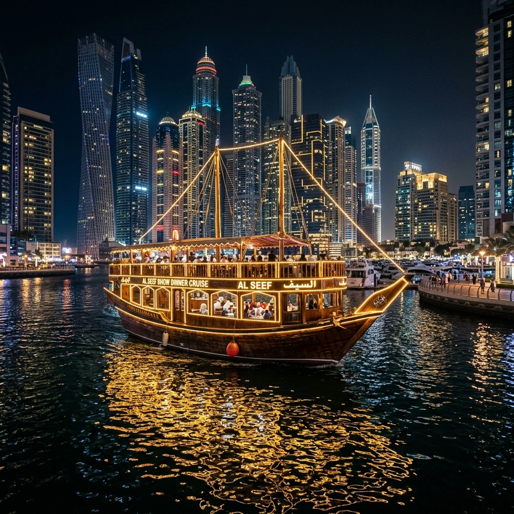 Dubai Dhow Cruise Dinner Tours